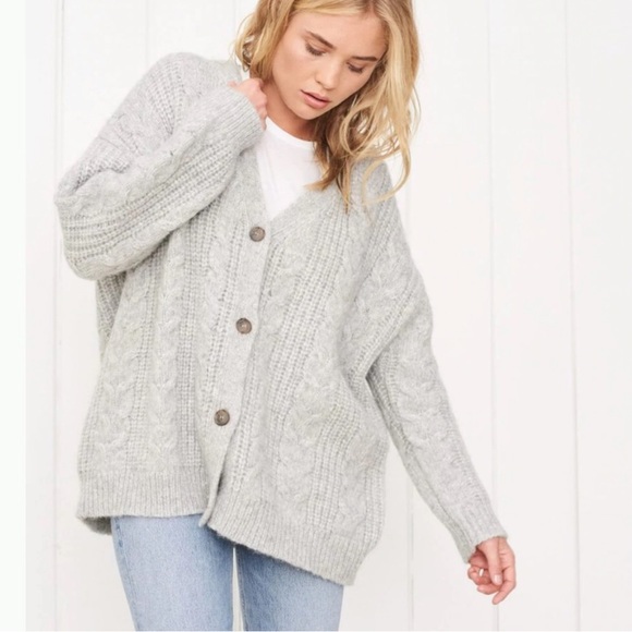 Jenni Kayne Sweaters - ⭐️Jenni Kayne Cable Cocoon Cardigan Gray⭐️